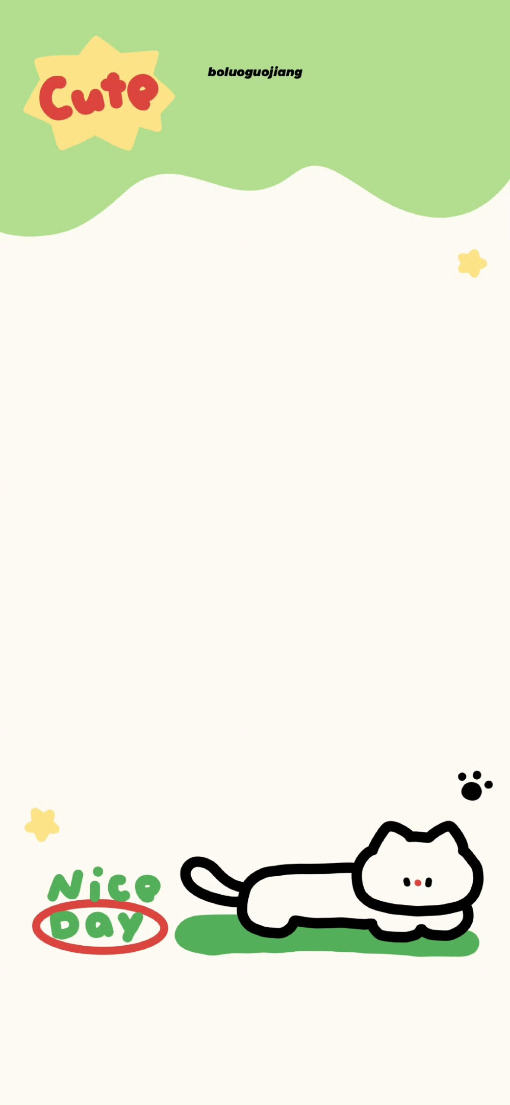 夏日青苹果涂鸦黑猫壁纸+套图