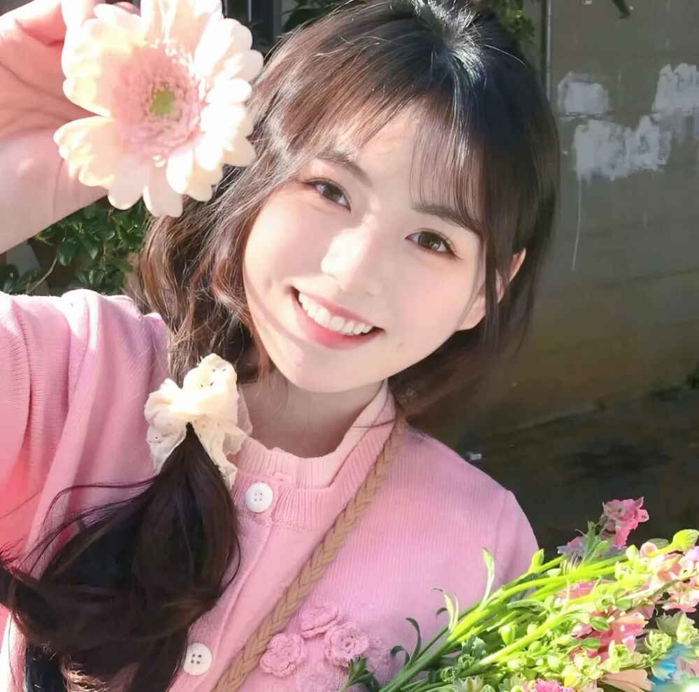 少女与花