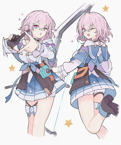 画师：@uwasewaaaau
平台：twitter
崩铁
三月七 长夜月 流萤 刻律德菈 风堇