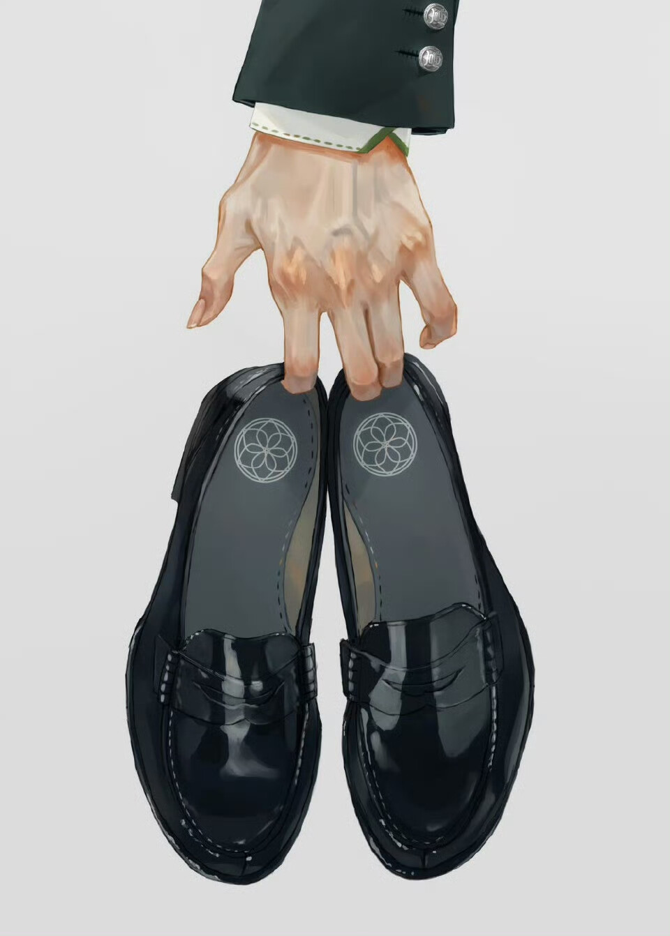 #绘画参考# 皮鞋画法 