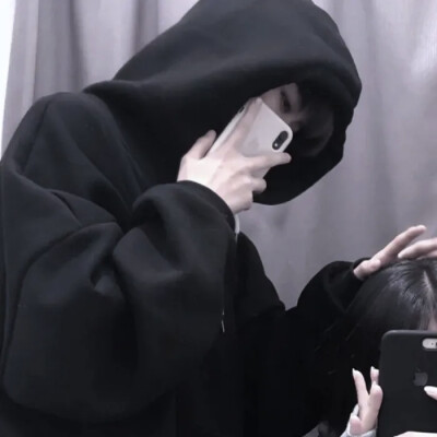 情侣头像，摸摸头