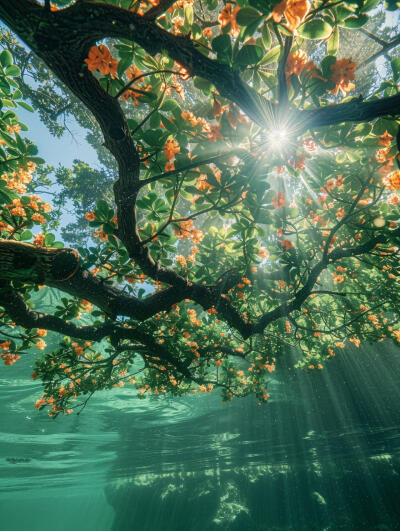 树的背景图 绿色系背景图