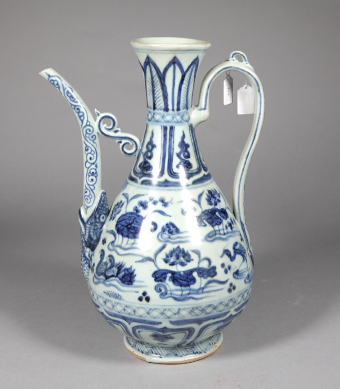 元代青花莲池鸳鸯纹执壶 观复博物馆藏- 高清图片，堆糖，美图壁纸兴趣社区