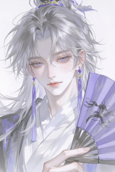 紫色古风男头（图源网络侵删）
