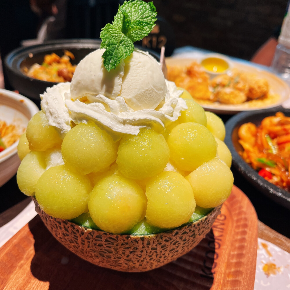 秋日限定 玫珑瓜绵绵冰