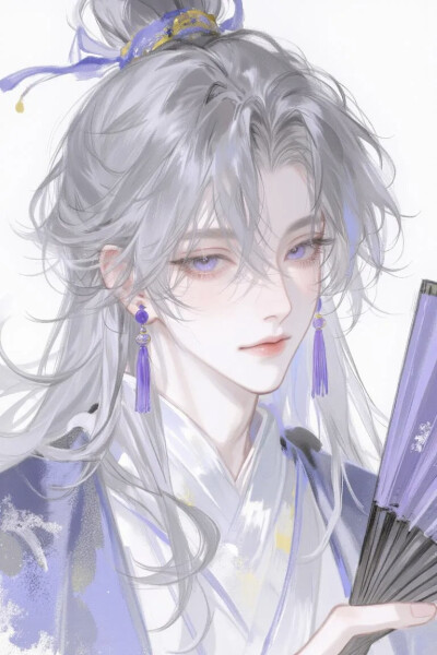 紫色古风男头（图源网络侵删）