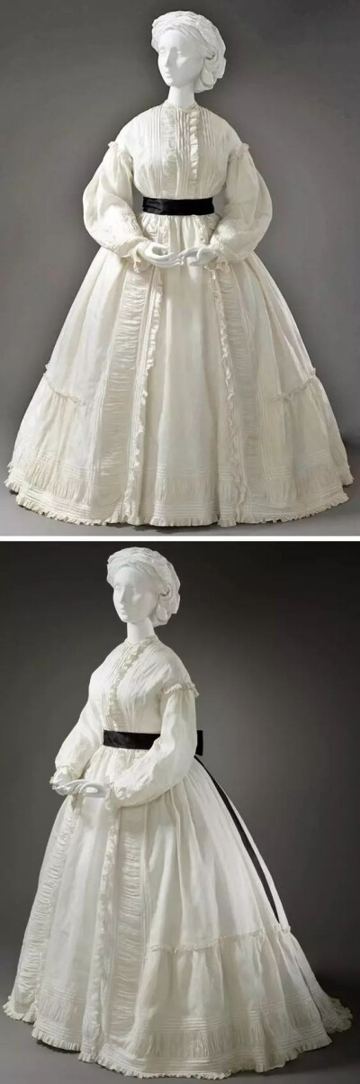 Morning dress, European, ca. 1865.