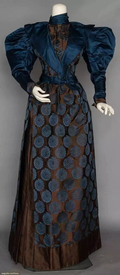 Silk Brocade Afternoon Dress, circa 1895