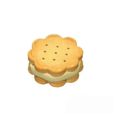3D建模美食白底头像