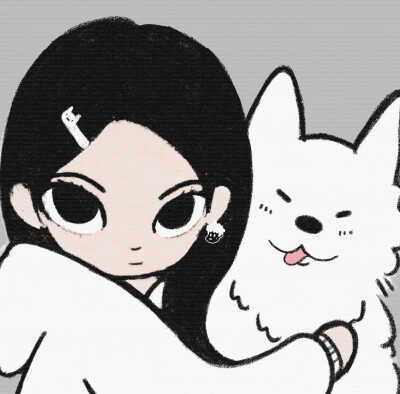 动漫抱狗女头