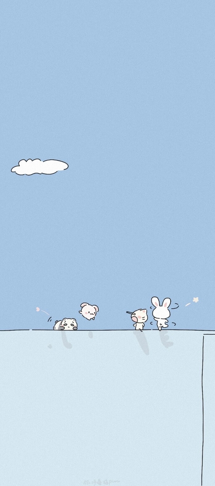 蓝色系卡通壁纸