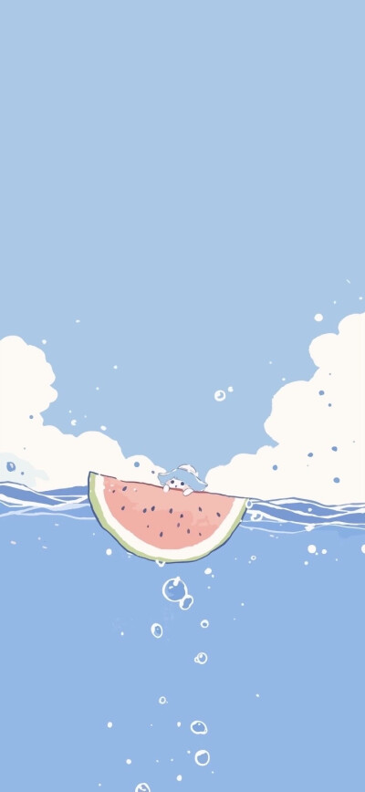 蓝色系卡通壁纸