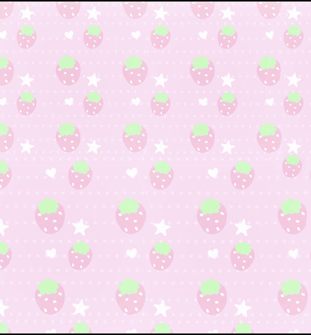 草莓元素少女心背景底图素材