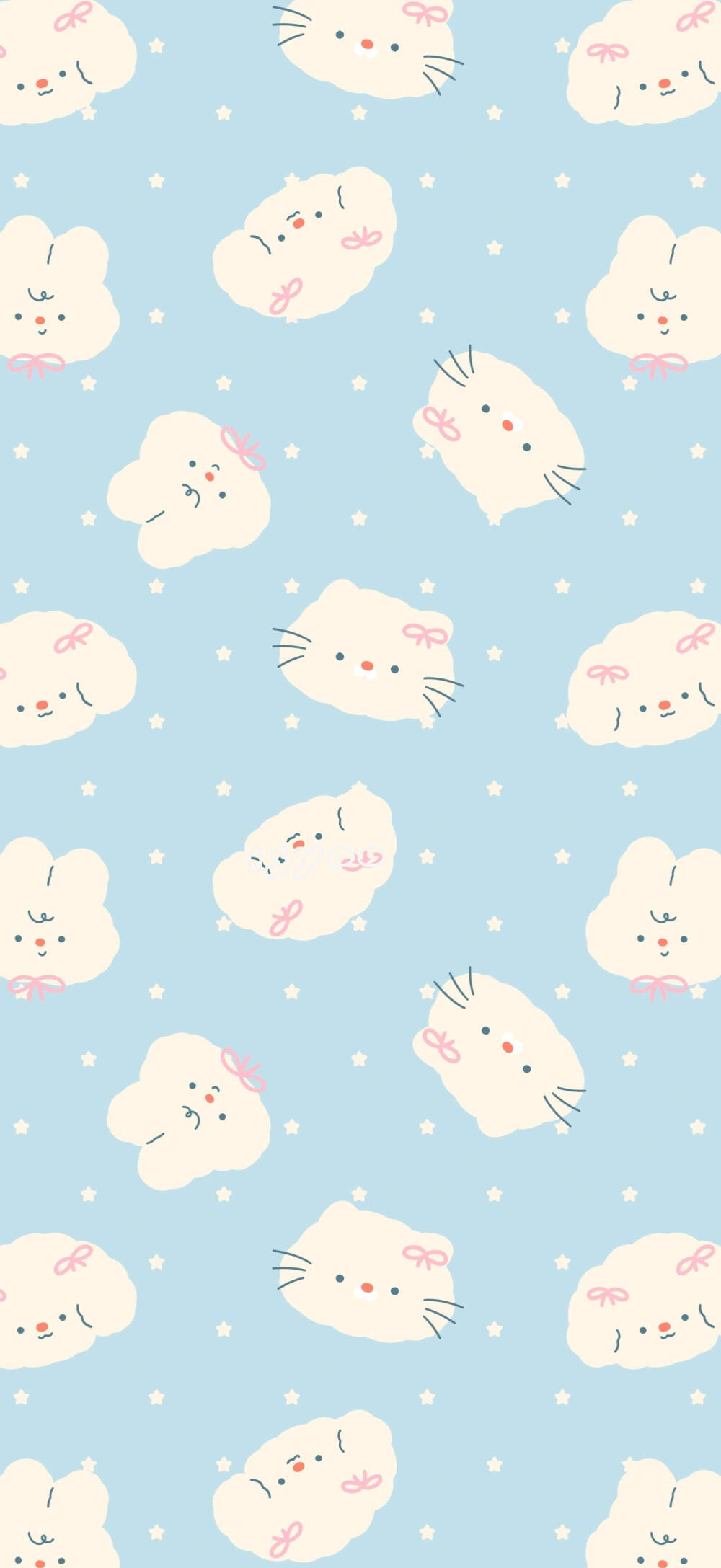 Kitty平铺可爱壁纸
画师：isyoo呢
#插画壁纸#