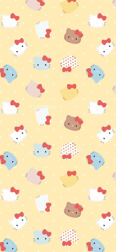 Kitty平铺可爱壁纸
画师：isyoo呢
#插画壁纸#