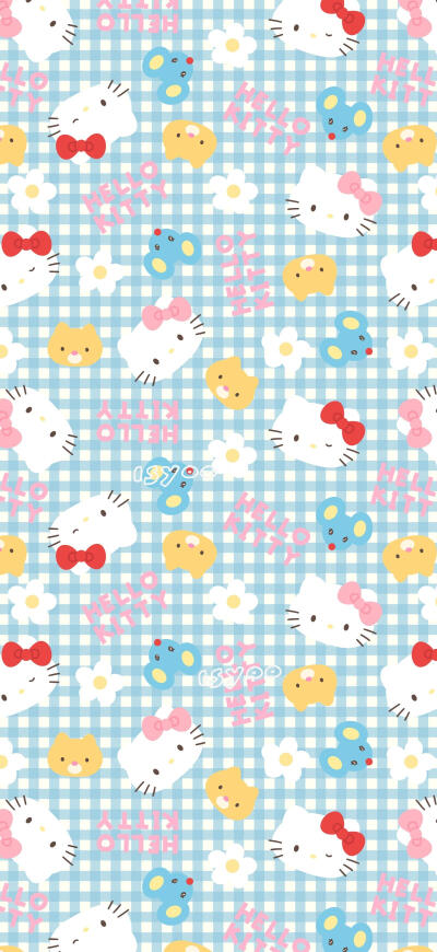 Kitty平铺可爱壁纸
画师：isyoo呢
#插画壁纸#
