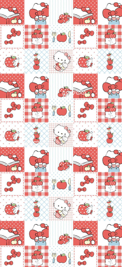 Kitty平铺可爱壁纸
画师：isyoo呢
#插画壁纸#