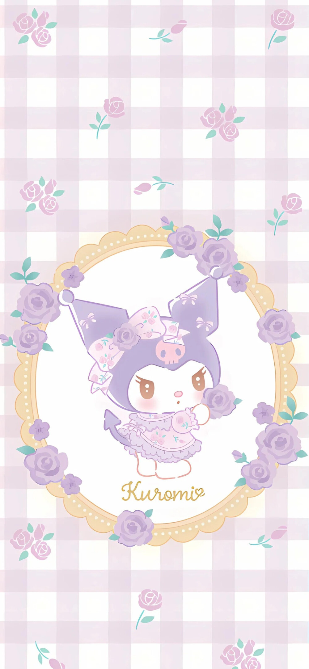 三丽鸥多莉玫瑰系列壁纸 紫色库洛米 一颗酸苹果的壁纸库