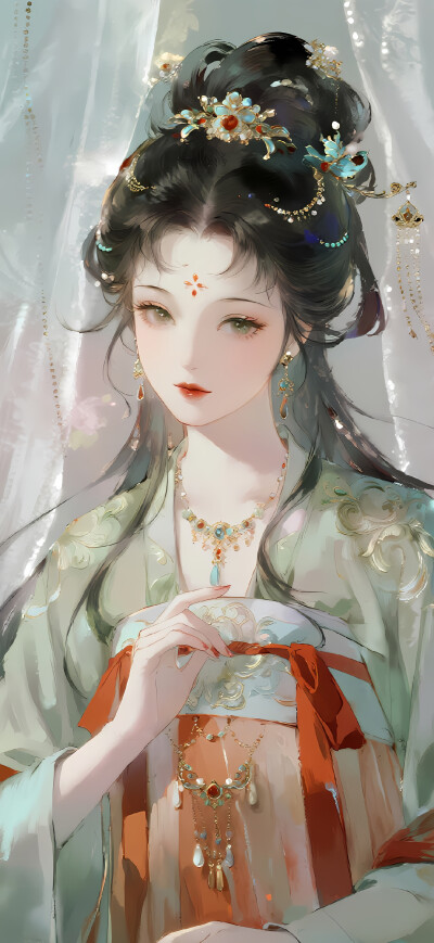 古风美人 古风少女插画-self