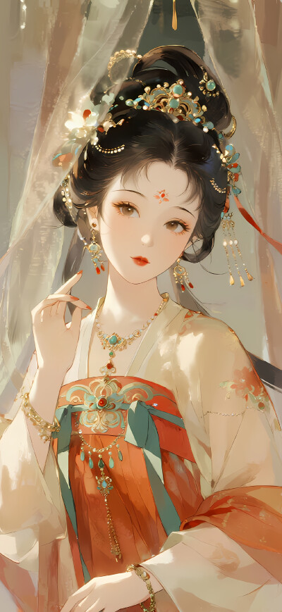 古风美人 古风少女插画-self