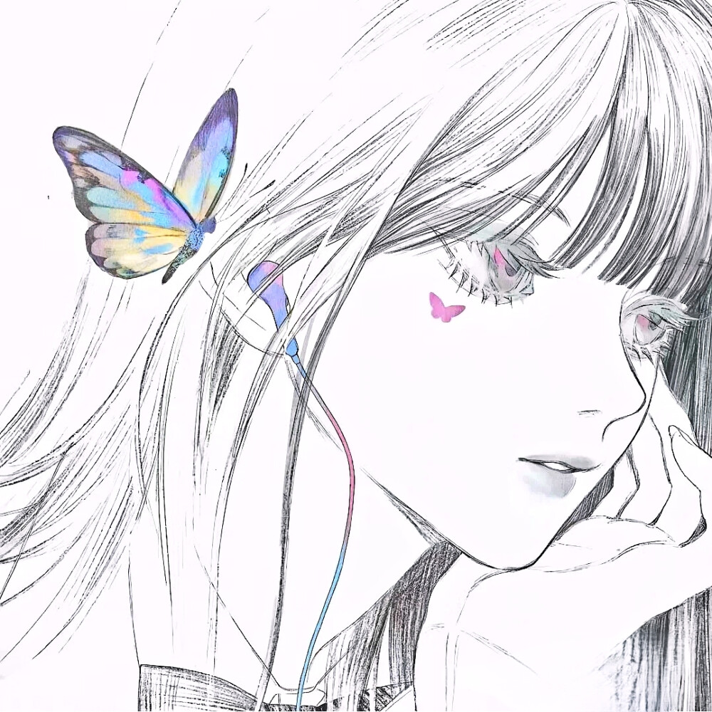 冷色调质感女生头像，来自网络侵删