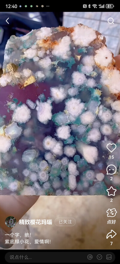 美丽的樱花玛瑙