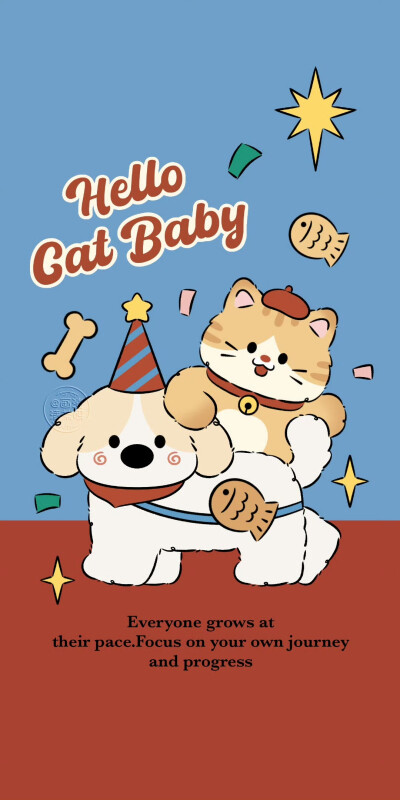 美式复古可爱小狗猫咪