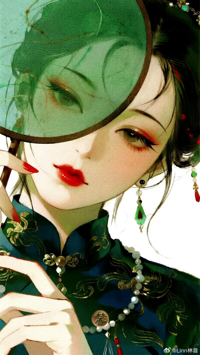 手绘女