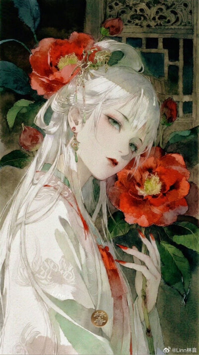 手绘女