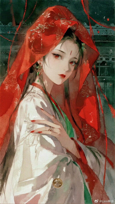手绘女