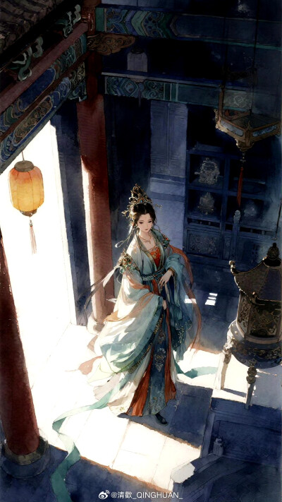 手绘女