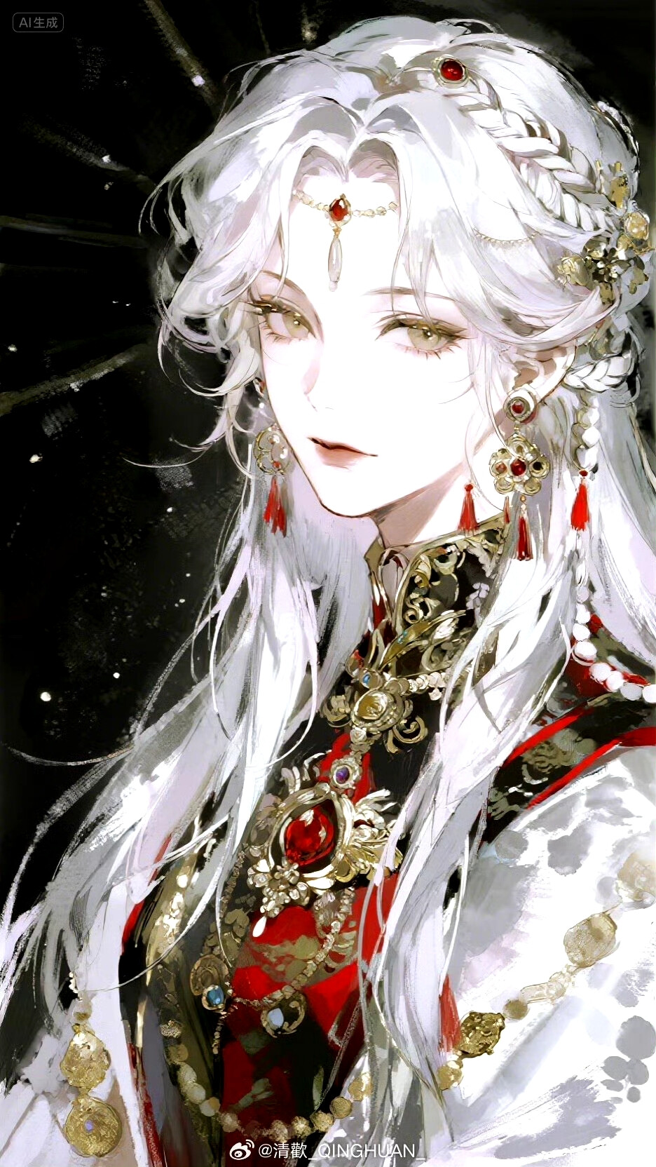 手绘女