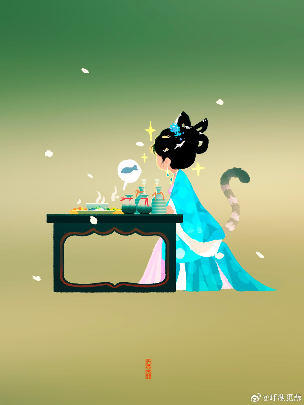 在几百岁的蛇公眼里这应该就是只小奶猫吧～
#子夜归#