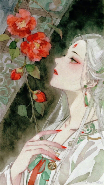手绘女