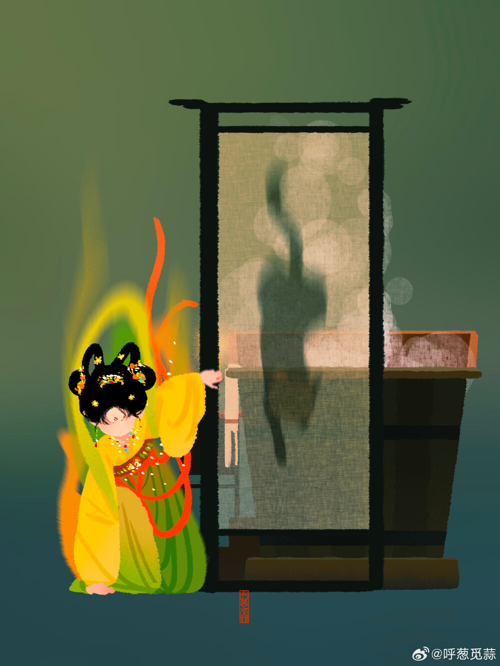 在几百岁的蛇公眼里这应该就是只小奶猫吧～
#子夜归#