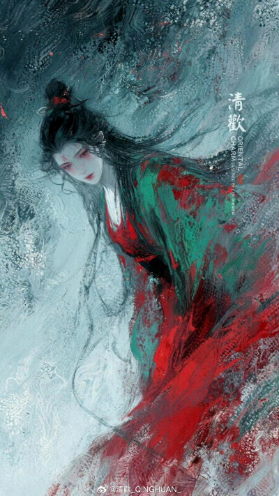 手绘女
