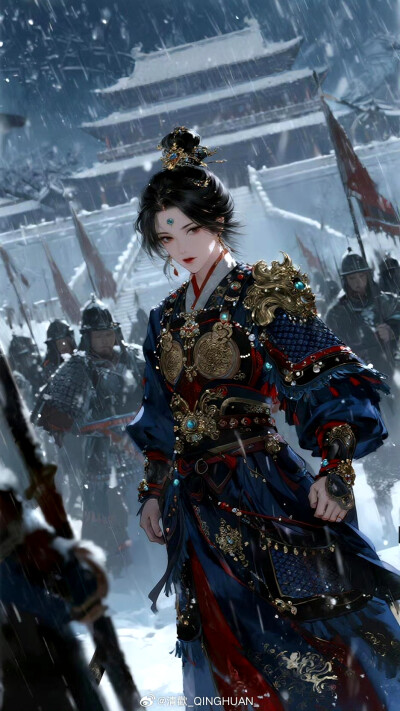 手绘女