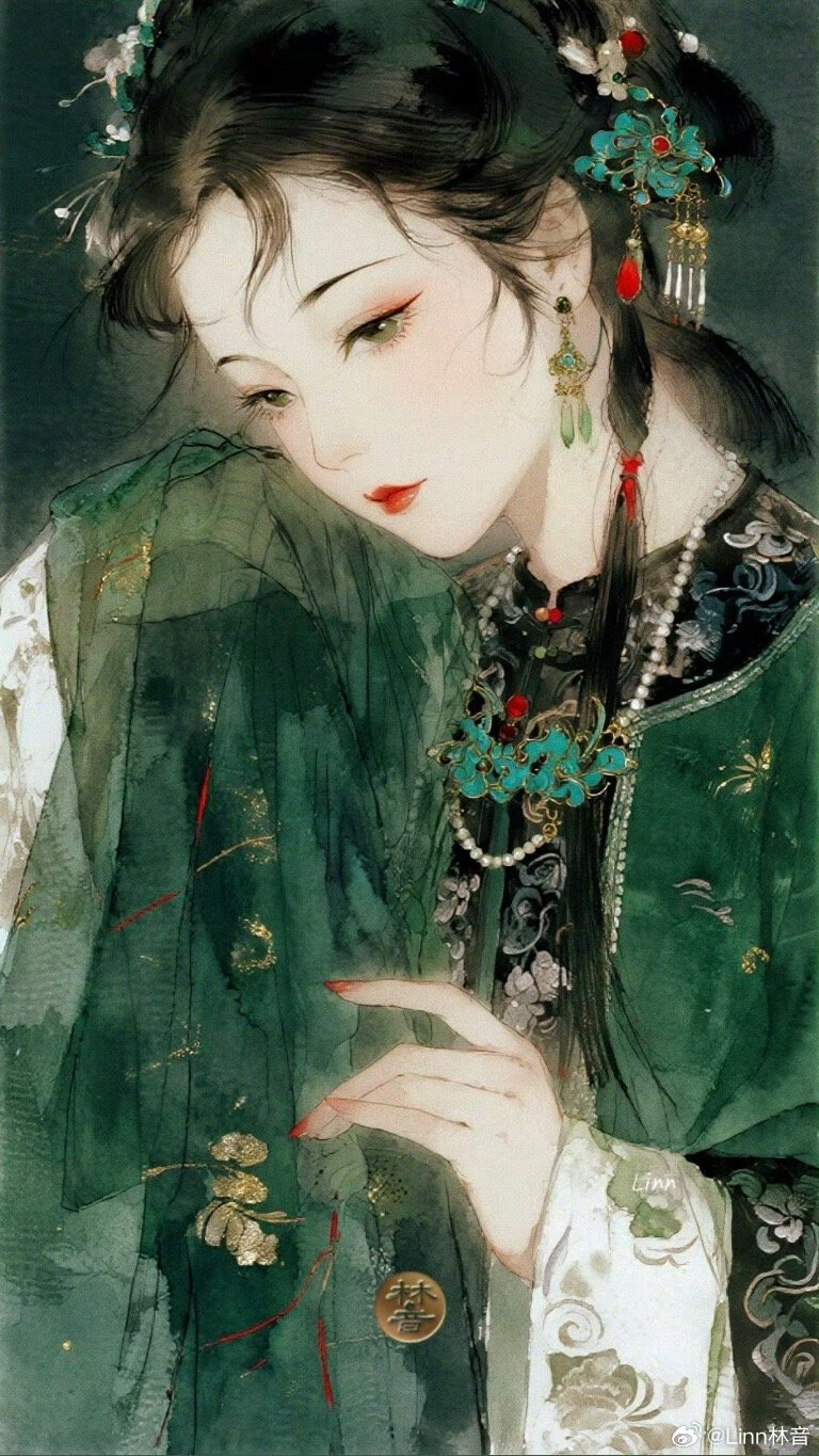 手绘女