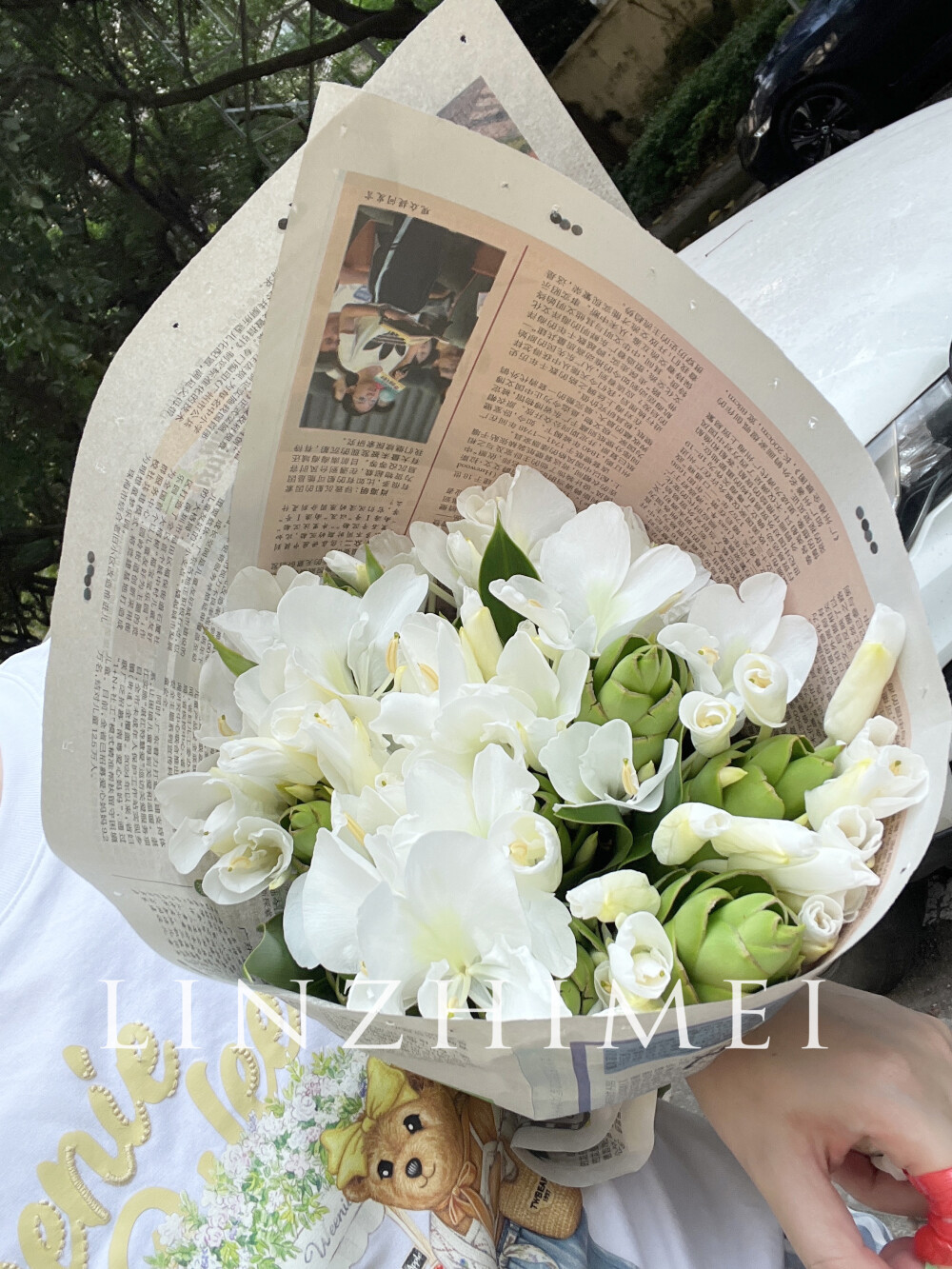 你也喜欢盛夏三白吗？
对路边有阿婆托着盘子卖茉莉、栀子、白兰的城市总是会有好感，日常用花就应该出现在街头巷尾，菜市路边。阿婆可以摘花换点小钱，女孩也可以随地买到香花簪辫子上。加上姜花，其实应该是盛夏四白，虽然是我自己偷偷加的。这四样花，每一种都是记忆里熟悉的香气，亲切好闻，让普通日常变得浪漫，眉眼也变得柔和。茉莉花泡水下肚，呼吸间就能闻到香气。川渝人用白兰花泡酒精制作驱蚊止痒水，今年我也泡了一瓶。姜花娇嫩脆弱，听说可以炒鸡蛋打汤吃，我实在舍不得吃它，日日给它洒水又任由短暂花期流逝。栀子花已经过季很久，在我家乡的山上，野生栀子很多，花瓣当蔬菜，果实做药材，我总在四月摘一大把插在家里。