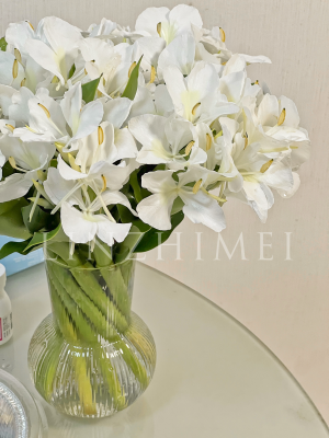 你也喜欢盛夏三白吗？
对路边有阿婆托着盘子卖茉莉、栀子、白兰的城市总是会有好感，日常用花就应该出现在街头巷尾，菜市路边。阿婆可以摘花换点小钱，女孩也可以随地买到香花簪辫子上。加上姜花，其实应该是盛夏四白，虽然是我自己偷偷加的。这四样花，每一种都是记忆里熟悉的香气，亲切好闻，让普通日常变得浪漫，眉眼也变得柔和。茉莉花泡水下肚，呼吸间就能闻到香气。川渝人用白兰花泡酒精制作驱蚊止痒水，今年我也泡了一瓶。姜花娇嫩脆弱，听说可以炒鸡蛋打汤吃，我实在舍不得吃它，日日给它洒水又任由短暂花期流逝。栀子花已经过季很久，在我家乡的山上，野生栀子很多，花瓣当蔬菜，果实做药材，我总在四月摘一大把插在家里。