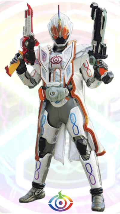 假面骑士灵骑，无限魂。太阳镜锯枪、眼魂剑枪。(侵权删)