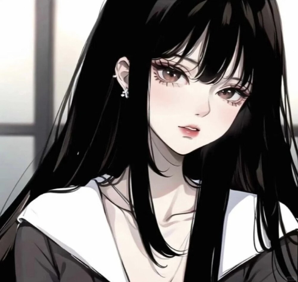 黑色系卡通女头