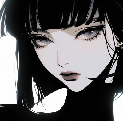 黑色系卡通女头