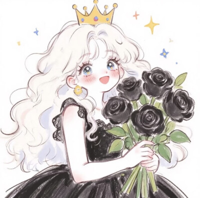 花花少女卡通头像