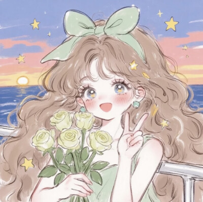 花花少女卡通头像