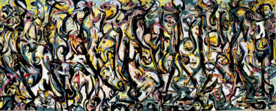 杰克逊·波洛克《壁画（1943）》，布面油画，243×604cm，1943年