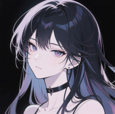 黑色系卡通女头