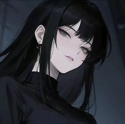 黑色系卡通女头