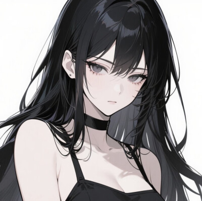 黑色系卡通女头