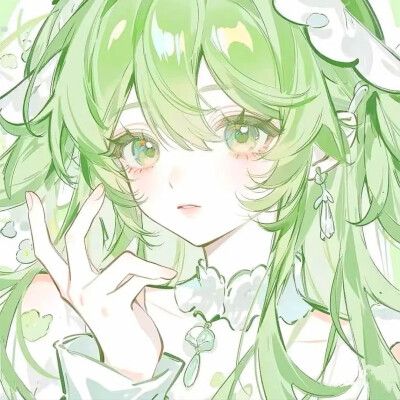 动漫女头 绿色